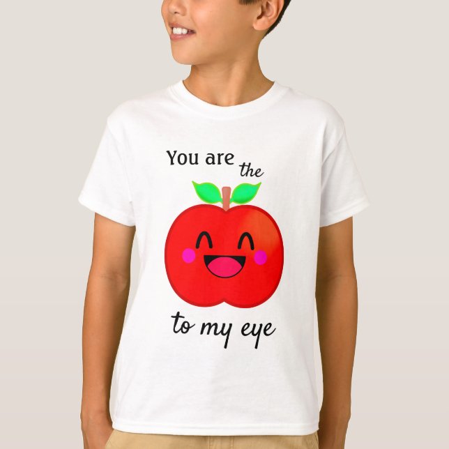 Camiseta Apple Cherry Cute Love Happy Sweet Fun Kids (Anverso)