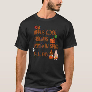 Camiseta Apple Cider Friends Spkin Spin Hello Fall Autum