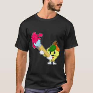 Camiseta Apple como pintador con pincel de pintura