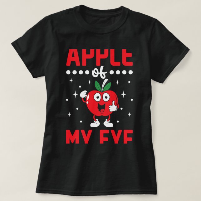 Camiseta Apple De Mi Ojo Fruta Cuta Fruta Comida Cesta (Diseño del anverso)