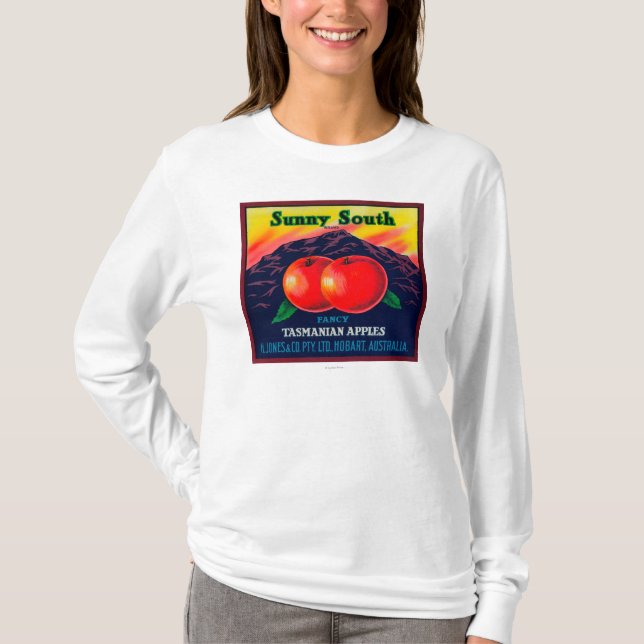 Camiseta Apple del sur soleado LabelHobart, Australia (Anverso)