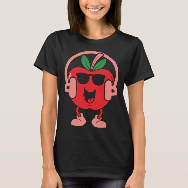 Camiseta Apple  Fruit Cute Fruit Eater Basket Picker (Anverso)
