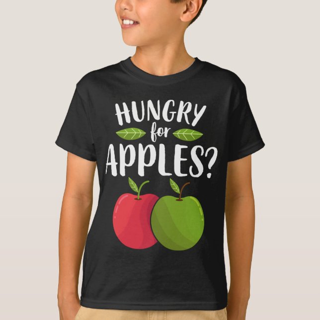 Camiseta Apple Hambre De Manzanas Funny Fruit Lover Vegan V (Anverso)