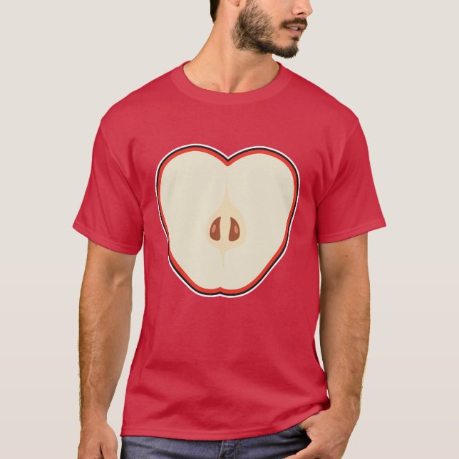 Camiseta Apple Lazy DIY Halloween disstume fruta divertida (Anverso)