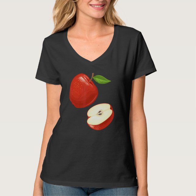 Camiseta Apple Motif Fruit Healit Fruit (Anverso)