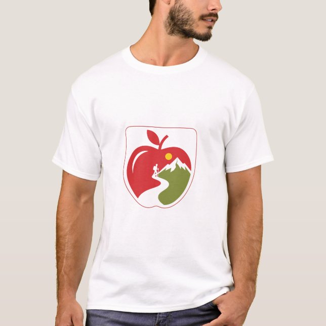 Camiseta Apple Mountain Hiking Adventure Logo (Anverso)