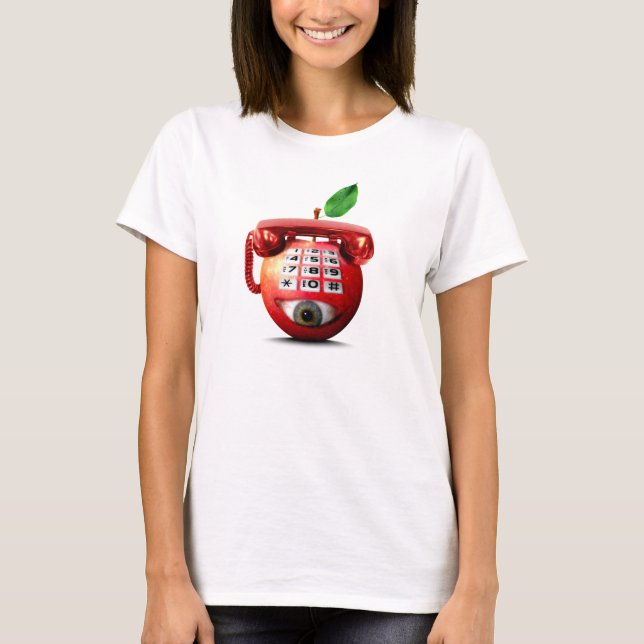Camiseta Apple observa el teléfono (Anverso)