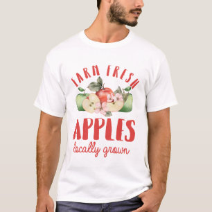 Camiseta Apple Picking de manzanas frescas cultivadas local
