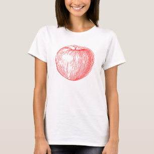 Camiseta Apple Red Letterpress de Candy