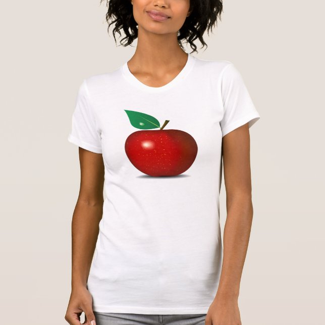 Camiseta Apple rojo quebradizo (Anverso)
