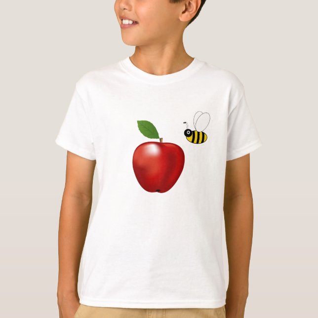 Camiseta Apple y abeja de la miel (Anverso)