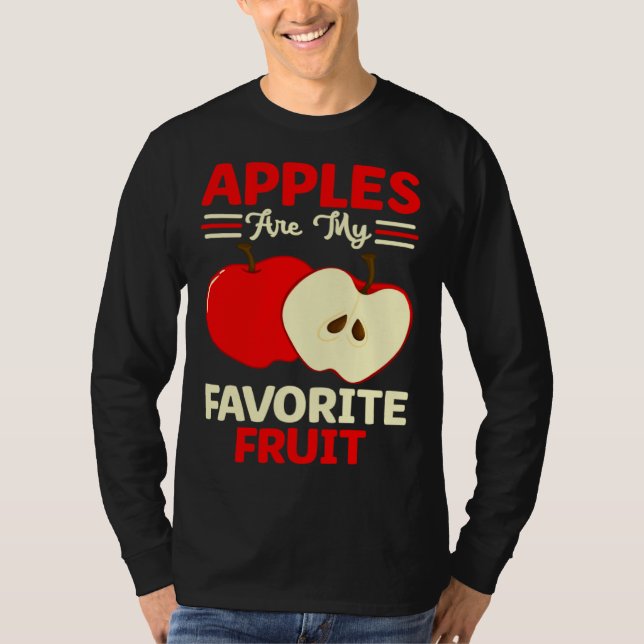Camiseta Apples Are My Favorite Fruit Cute Fruit Eater Bask (Anverso)