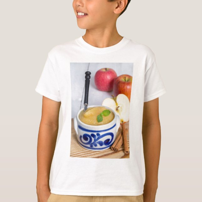 Camiseta Applesauce con canela en tazón de gres (Anverso)