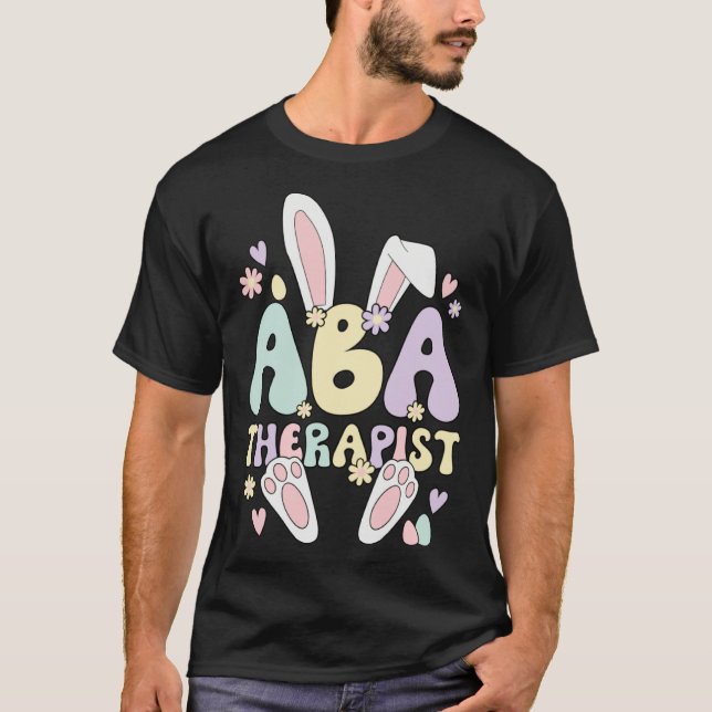 Camiseta Applied Behavior Analysis Therapist Easter Bunny E (Anverso)