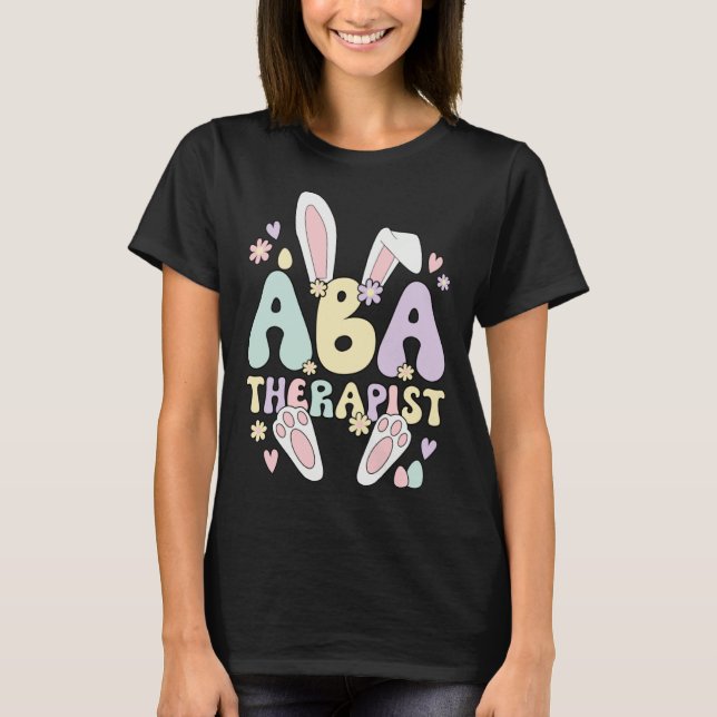 Camiseta Applied Behavior Analysis Therapist Easter Bunny E (Anverso)