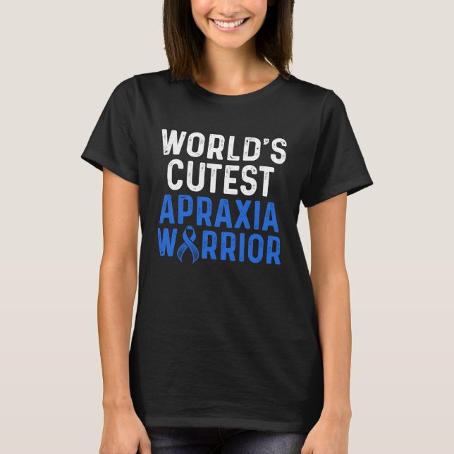 Camiseta Apraxia Awareness Survivor Cutest Warrior (Anverso)