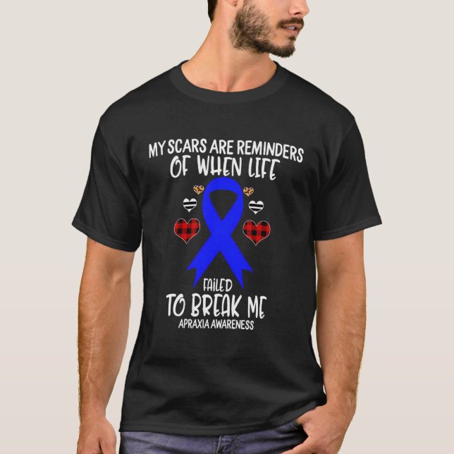 Camiseta Apraxia Awareness Warrior Scars recuerda a Life Fa (Anverso)