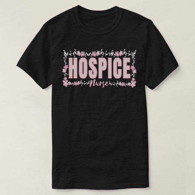 Camiseta Apreciación de enfermera de hospicio Flor de enfer (Diseño del anverso)