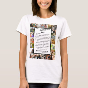 Camiseta Apreciación de la amistad   Colage de 22 fotos de 