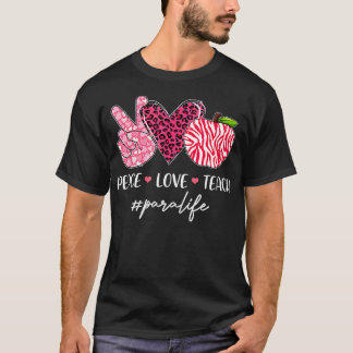 Camiseta Apreciación de Leopard Heart Teach para Life