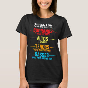 Camiseta Apreciación de músico de coro musical para hombres