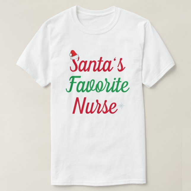 Camiseta Apreciación de Navidades de enfermería favoritos d (Diseño del anverso)