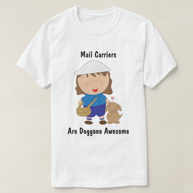 Camiseta Apreciación de trabajador postal de compañía de co (Diseño del anverso)