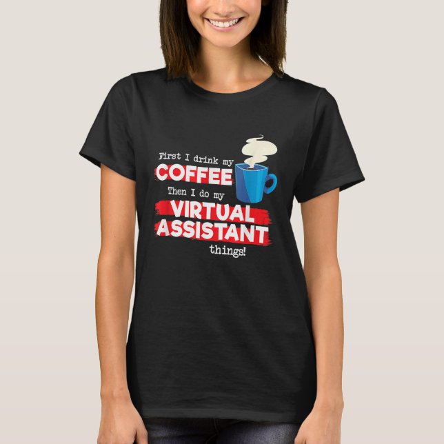 Camiseta Apreciación del café y asistente virtual (Anverso)