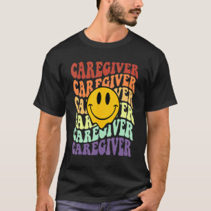 Camiseta Apreciación del cuidador Día de sonrisa retro cara