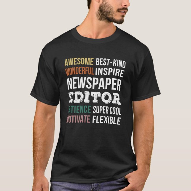 Camiseta Apreciación del editor de periódicos (Anverso)