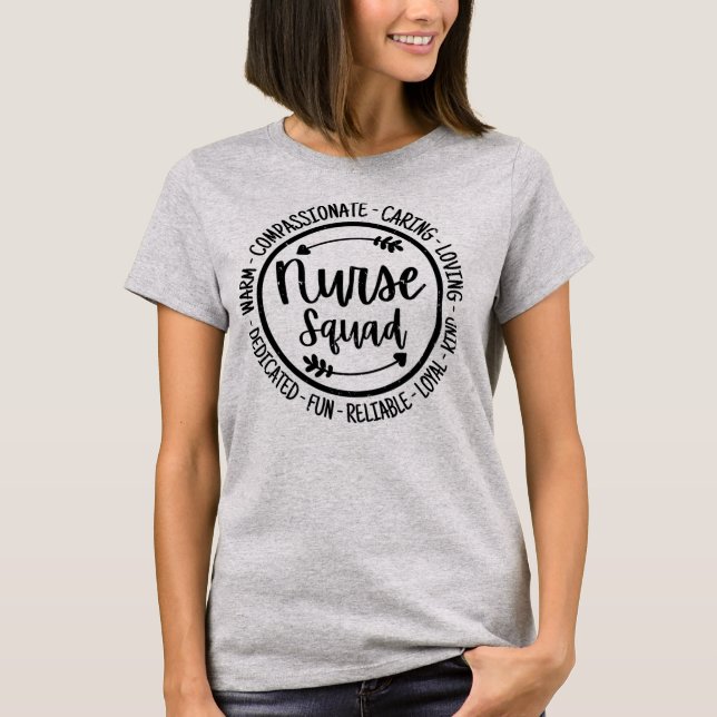 Camiseta Apreciación del equipo de enfermeras de Enfermería (Anverso)