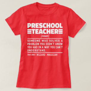 Camiseta Apreciación del profesor de preescolar, profesor d