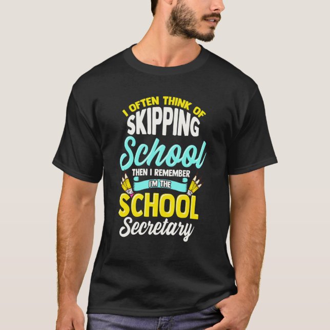 Camiseta Apreciación divertida del secretario de escuela (Anverso)