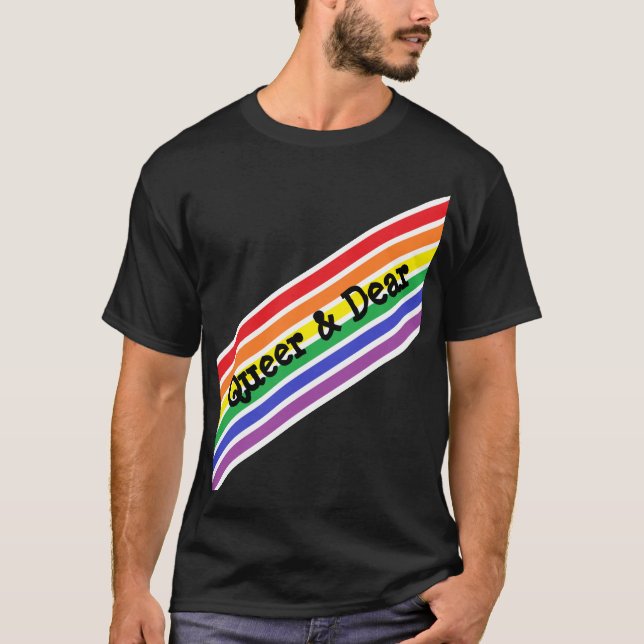 Camiseta Apreciado y marchito arcoiris diagonal (Anverso)