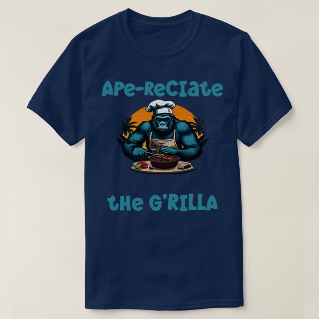 Camiseta Aprecie El Grilla Master BBQ Griller Fun Pun (Diseño del anverso)