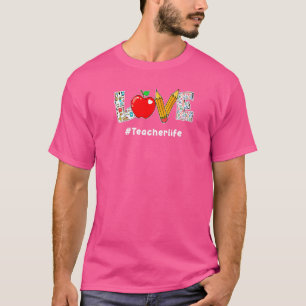 Camiseta Aprecio por la vida del profesor Apple Lápiz de Ap