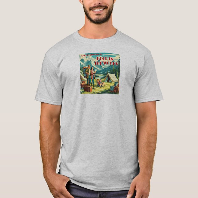 Camiseta Aprendamos a salir en el campamento de los bosques (Anverso)