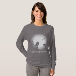 Camiseta Aprende a Luchar Solo – León Bajo Luz de Luna