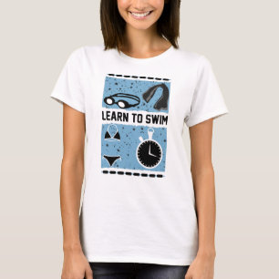 Camiseta Aprende a nadar con este precioso diseño