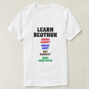 Camiseta Aprende Beothuk - Enfadado, Despierto, Barco