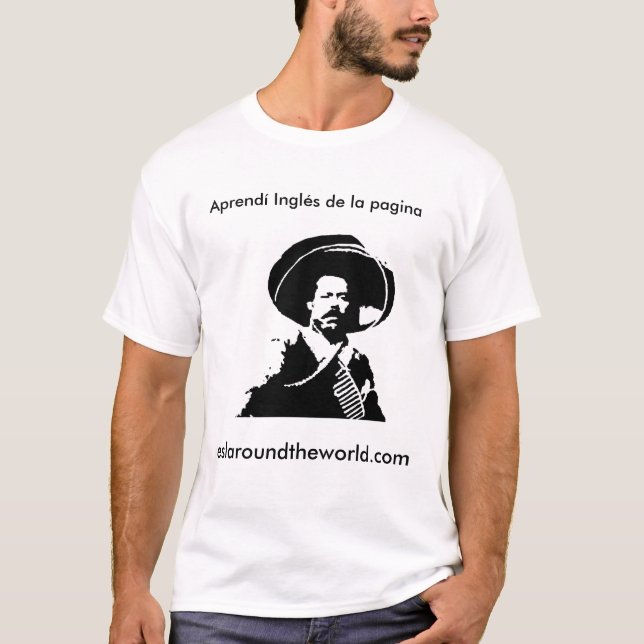 Camiseta Aprendé Inglés de Pancho Villa (Anverso)