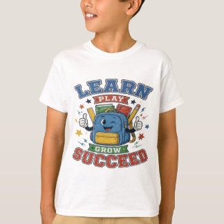 Camiseta Aprende Juega Crece Triunfa - De Vuelta al Colegio
