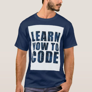 Camiseta Aprender a codificar (azul)