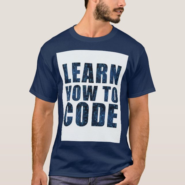 Camiseta Aprender a codificar (azul) (Anverso)