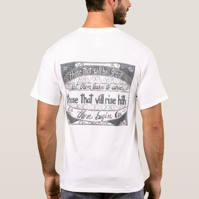 Camiseta Aprender a Servir (Reverso)