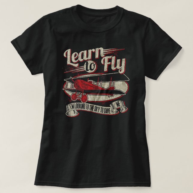 Camiseta Aprender a volar original (Diseño del anverso)
