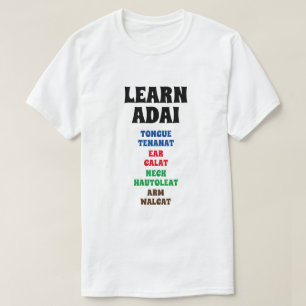 Camiseta Aprender Adai - Lengua, Oído, Cuello, Brazo