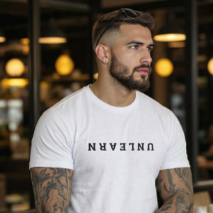 Camiseta APRENDER DE NUEVO - Estética tipográfica minimalis