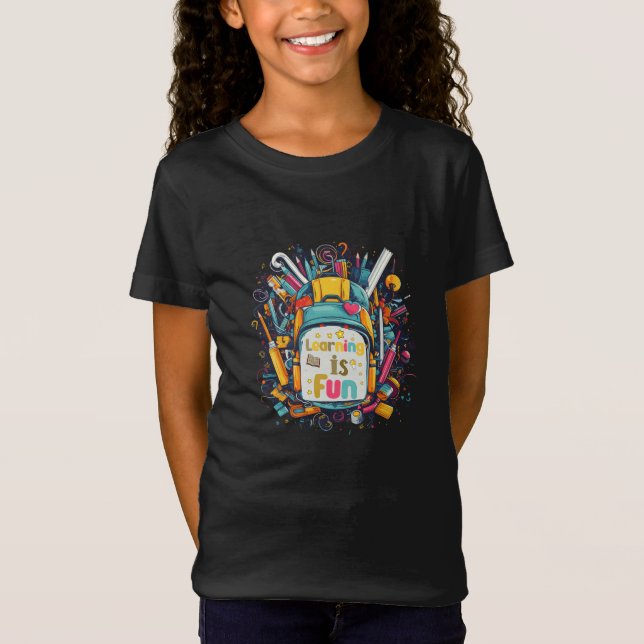Camiseta Aprender es divertido para los escolares (Anverso)