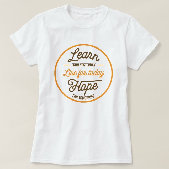 Camiseta Aprender Live Hope (Diseño del anverso)